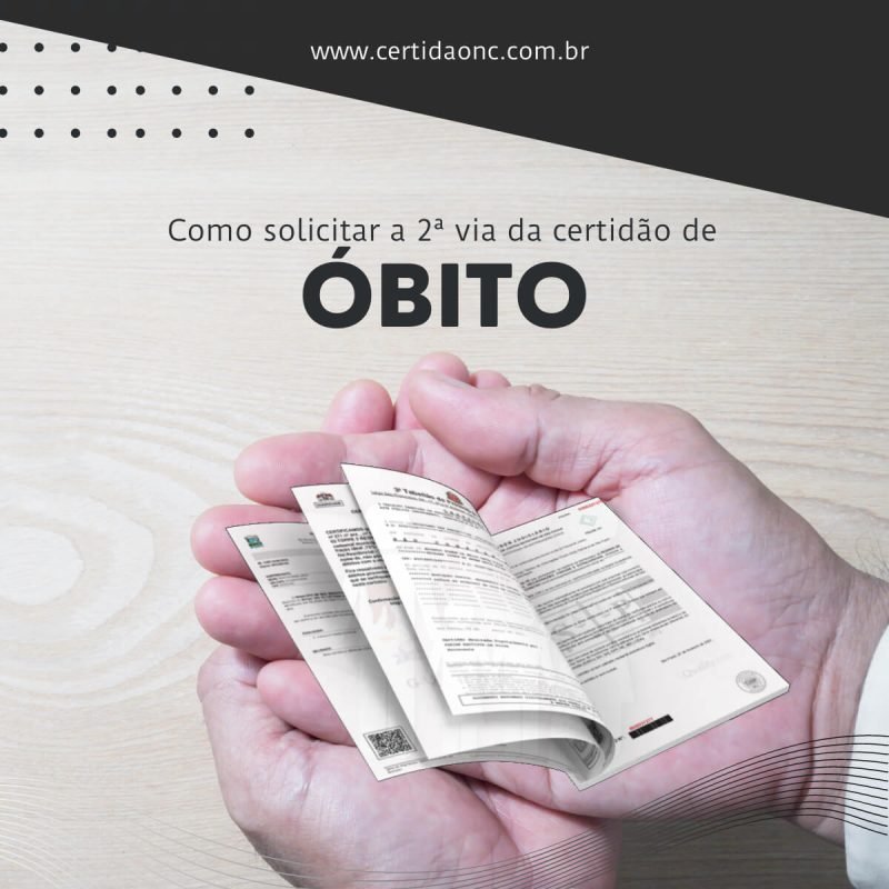 2ª via da certidão de óbito