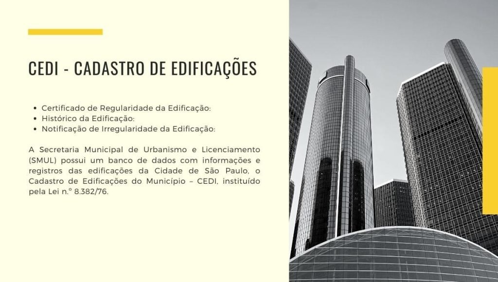 CEDI - Cadastro de Edificações