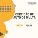 Certidão de Auto de Multa UNICA UNAI