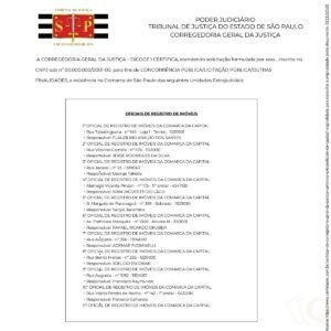 Certidão da Corregedoria Geral da Justiça – Cartórios Extrajudiciais da Capital